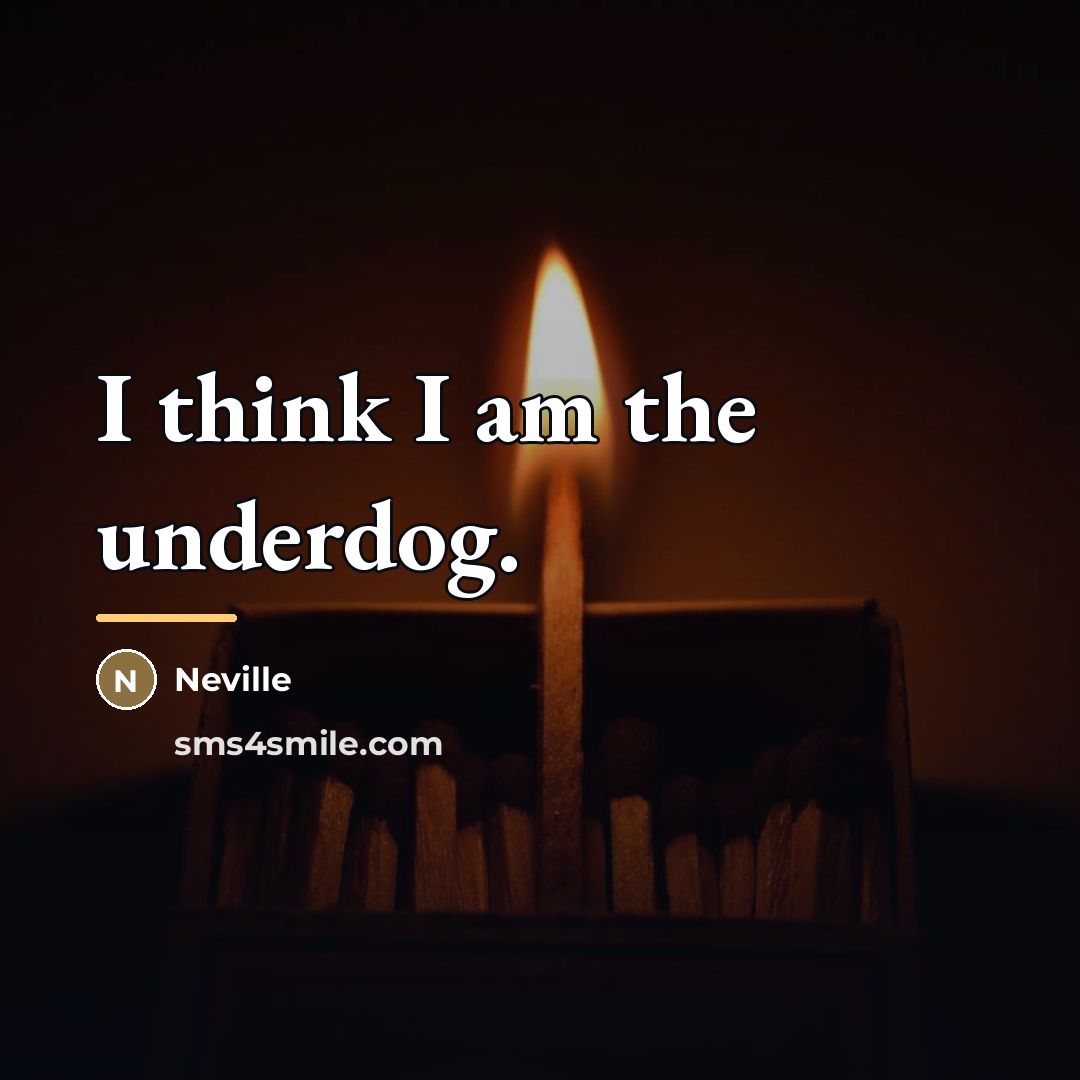 “I think I am the underdog.…” quote by Neville