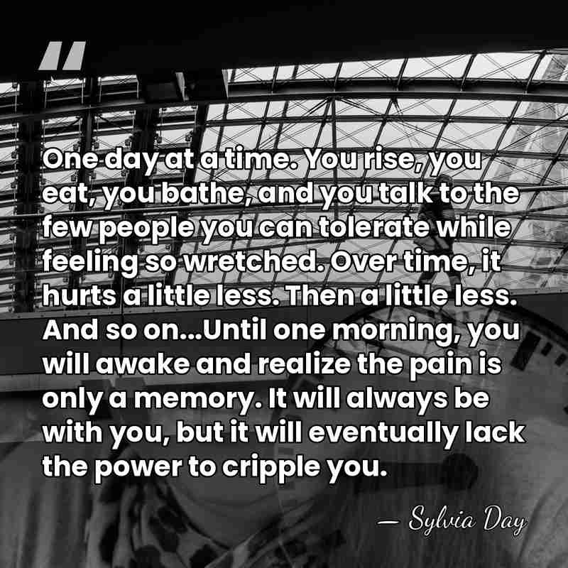 One day at a time. You rise, you eat, you bathe, and&hellip; - Sylvia Day