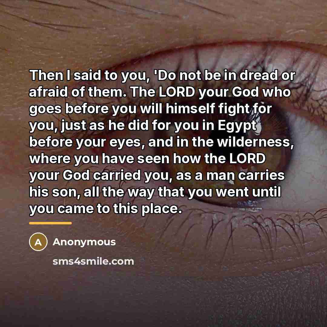 “Then I said to you, 'Do not be in dread…” quote by Anonymous