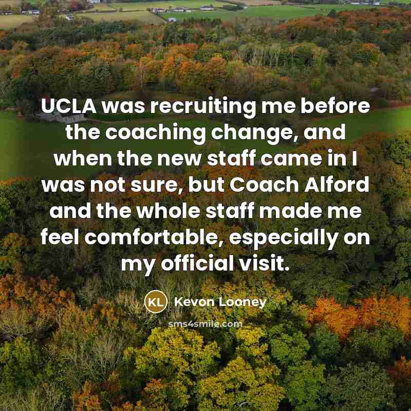 “UCLA was recruiting me before the coaching change, and when…” quote by Kevon Looney