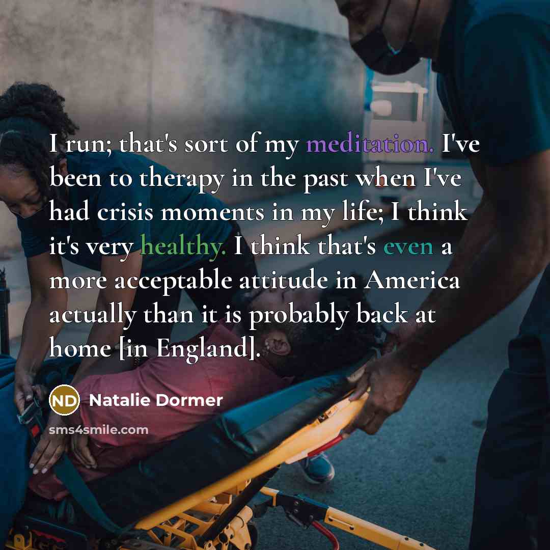 “I run; that's sort of my meditation. I've been to…” quote by Natalie Dormer