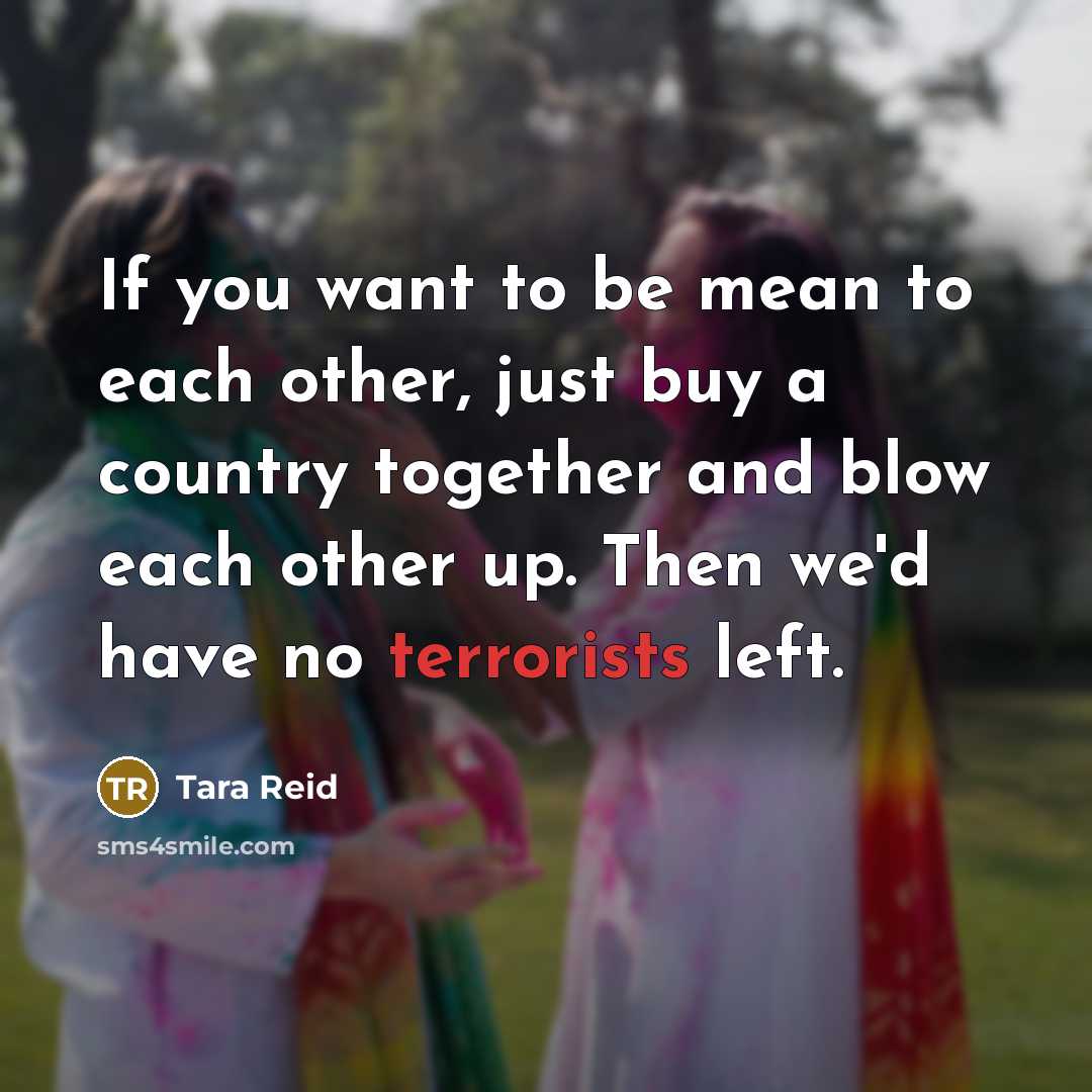 “If you want to be mean to each other, just…” quote by Tara Reid