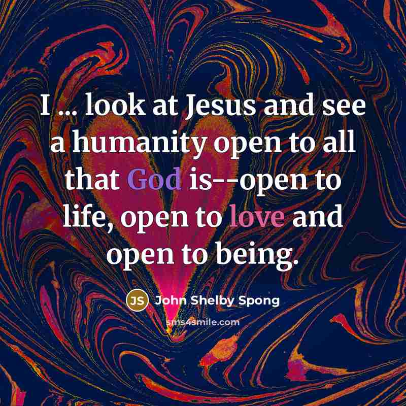 “I ... look at Jesus and see a humanity open…” quote by John Shelby Spong
