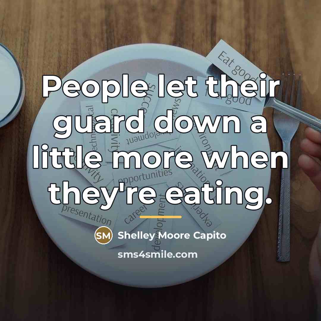 “People let their guard down a little more when they're…” quote by Shelley Moore Capito