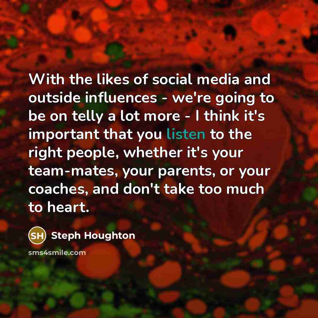 “With the likes of social media and outside influences -…” quote by Steph Houghton