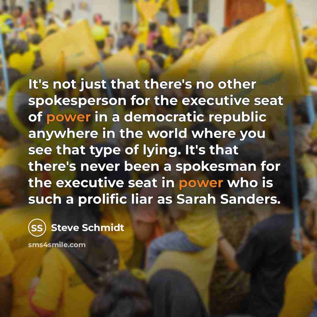 “It's not just that there's no other spokesperson for the…” quote by Steve Schmidt
