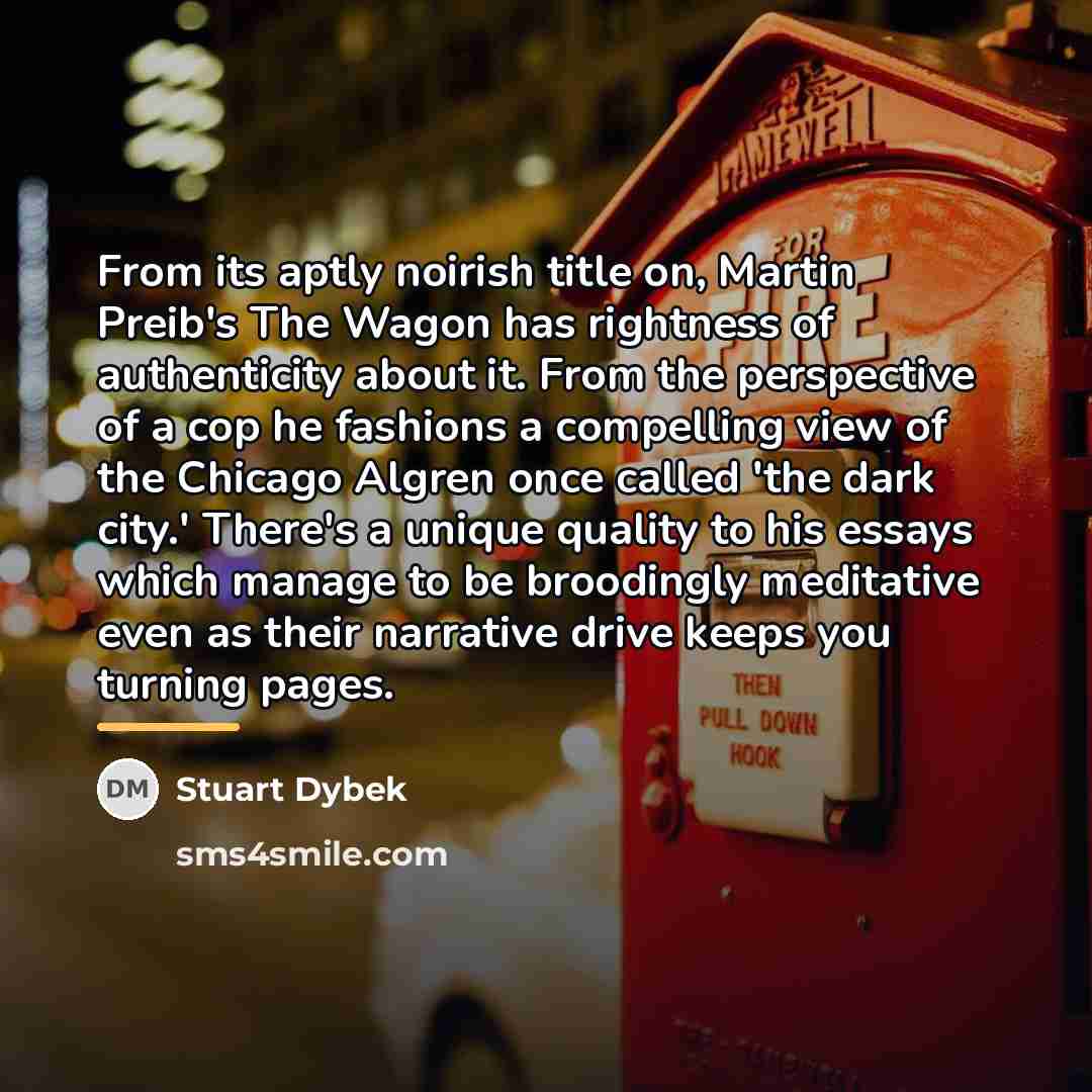 “From its aptly noirish title on, Martin Preib's The Wagon…” quote by Stuart Dybek