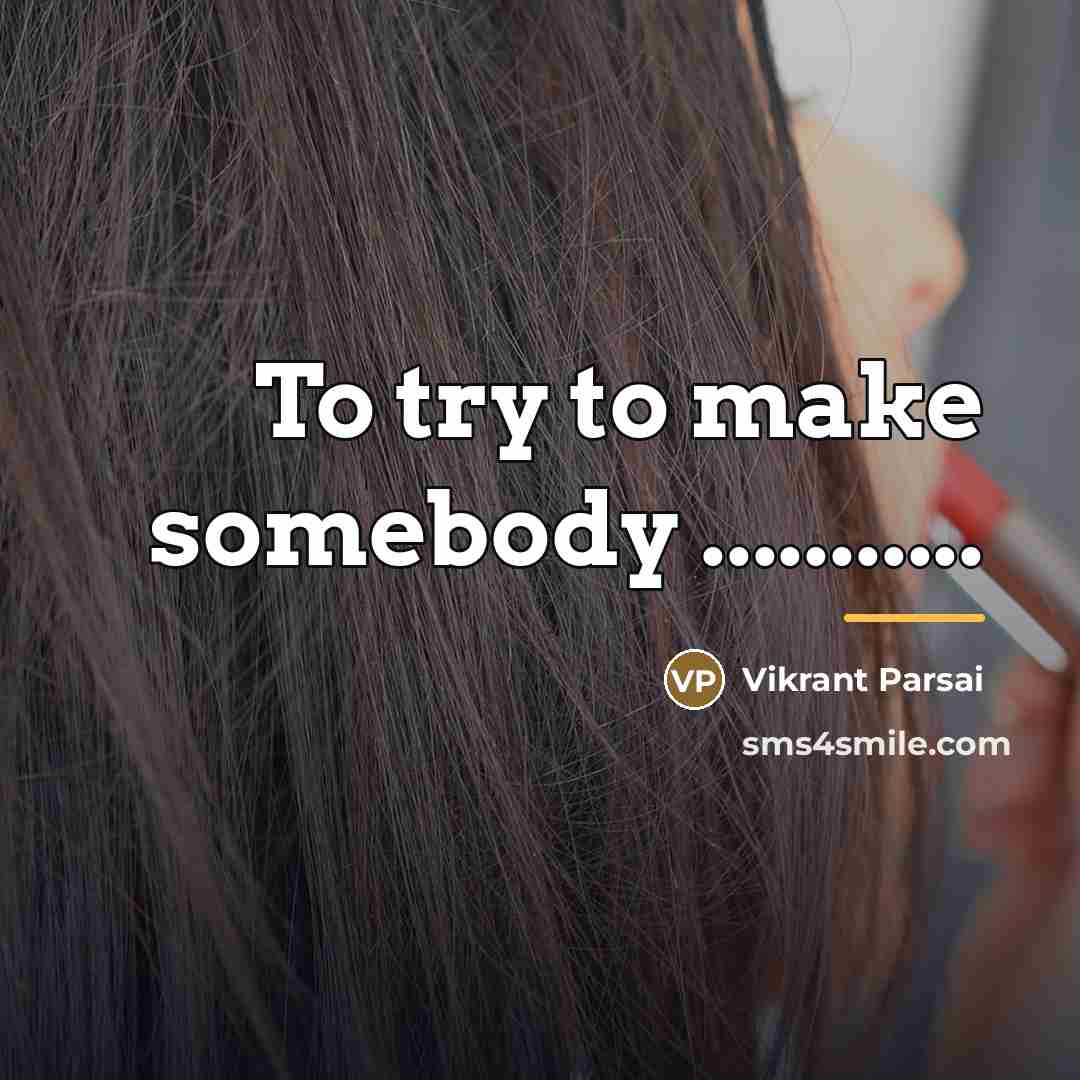 “To try to make somebody ...........…” quote by Vikrant Parsai
