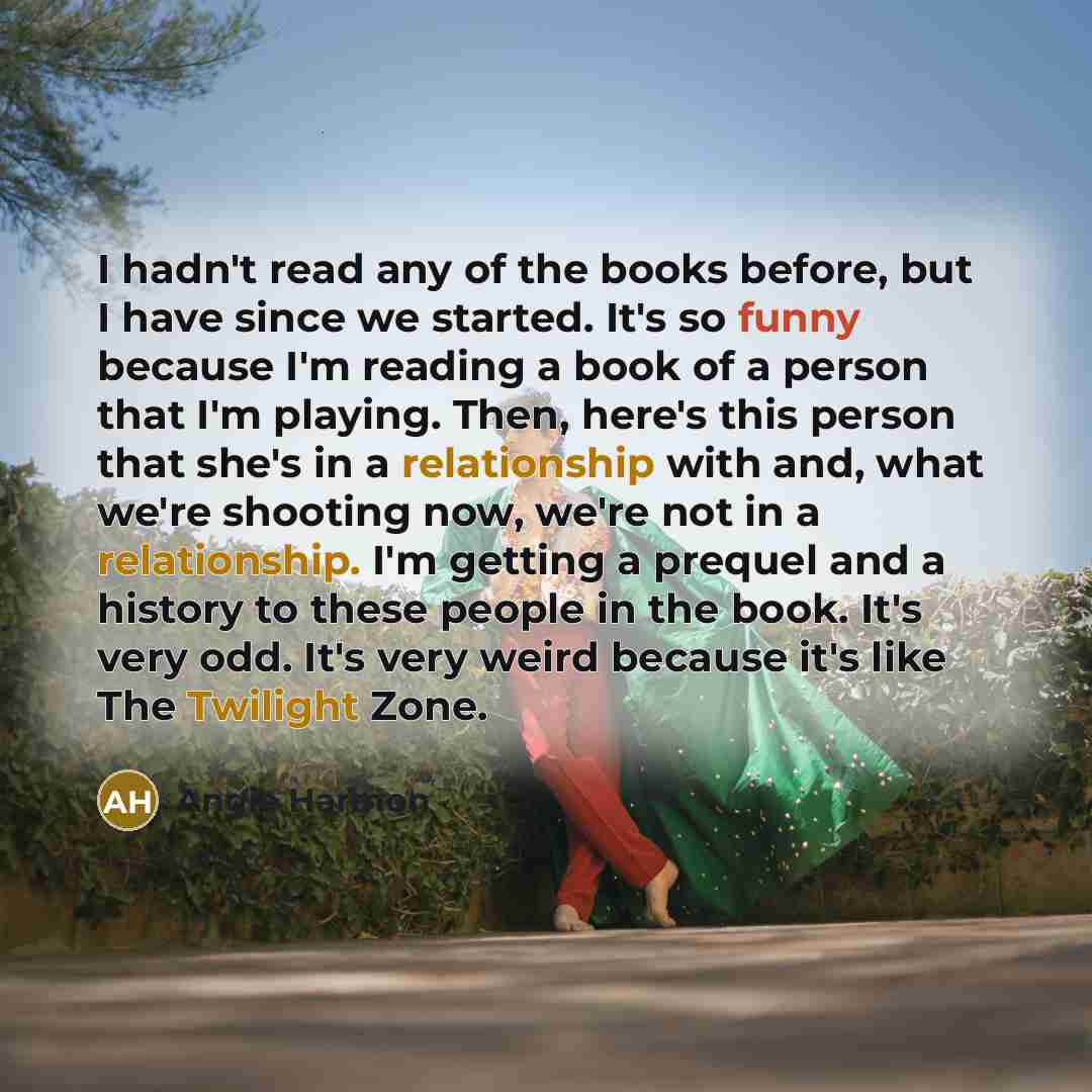 “I hadn't read any of the books before, but I…” quote by Angie Harmon