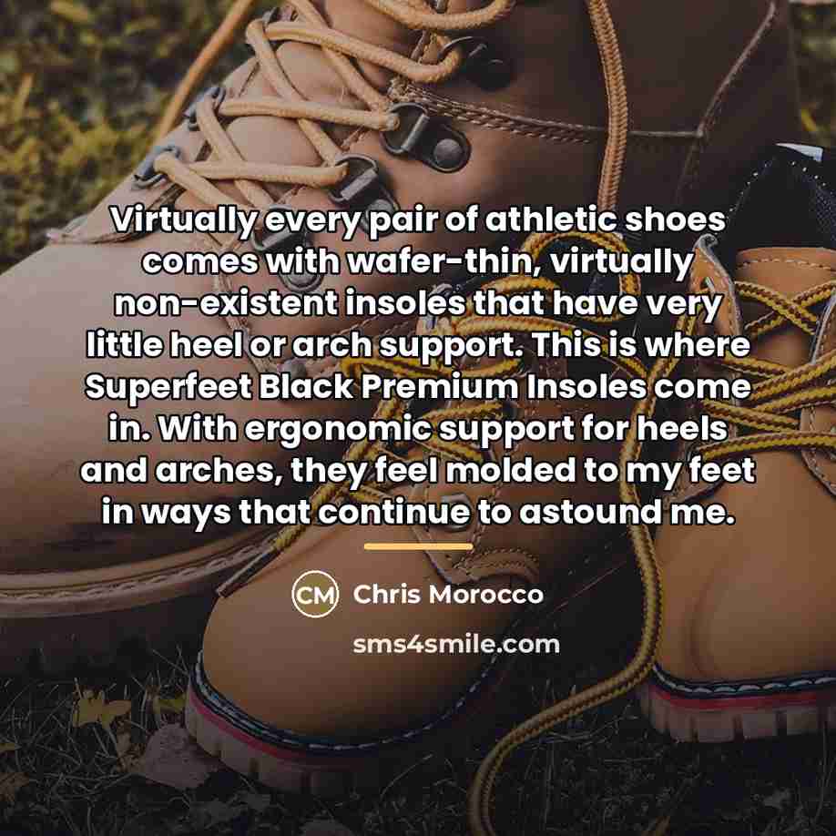 “Virtually every pair of athletic shoes comes with wafer-thin, virtually…” quote by Chris Morocco