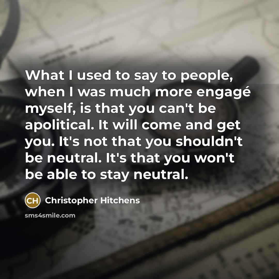 “What I used to say to people, when I was…” quote by Christopher Hitchens