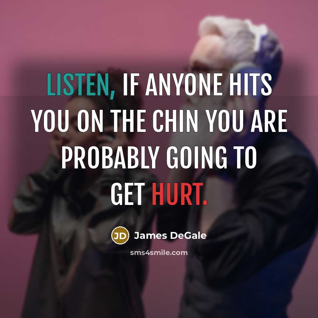 “Listen, if anyone hits you on the chin you are…” quote by James DeGale