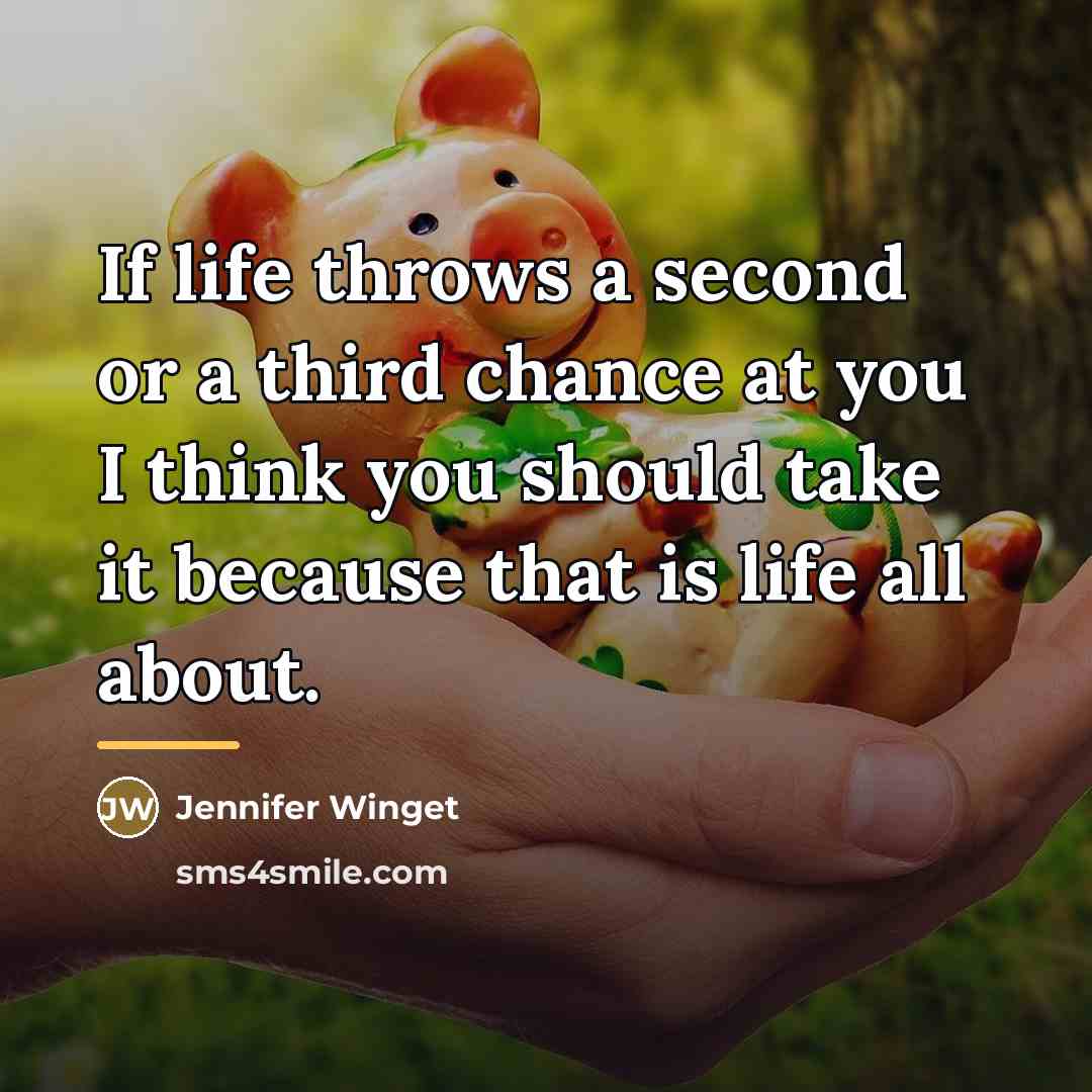 “If life throws a second or a third chance at…” quote by Jennifer Winget
