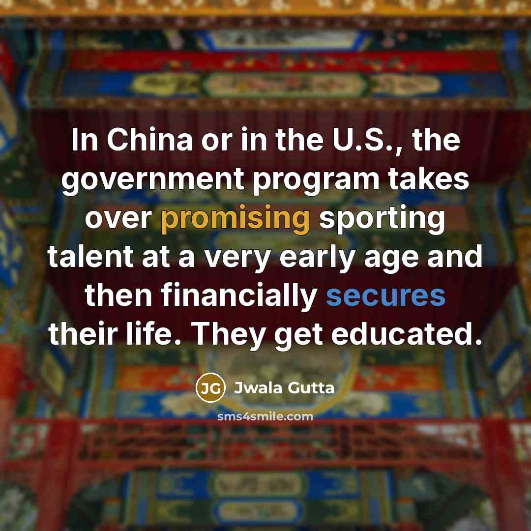 “In China or in the U.S., the government program takes…” quote by Jwala Gutta