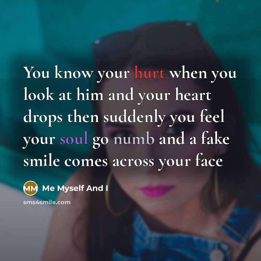 “You know your hurt when you look at him and…” quote by Me Myself And I