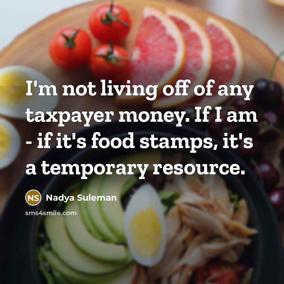 “I'm not living off of any taxpayer money. If I…” quote by Nadya Suleman