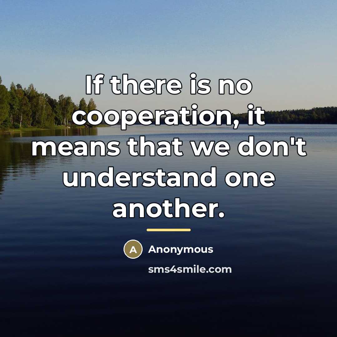 “If there is no cooperation, it means that we don't…” quote by Anonymous