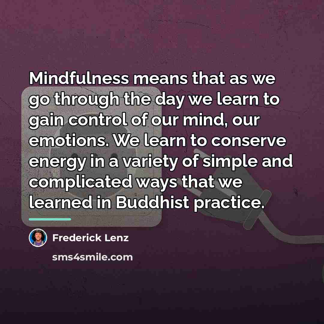 “Mindfulness means that as we go through the day we…” quote by Frederick Lenz