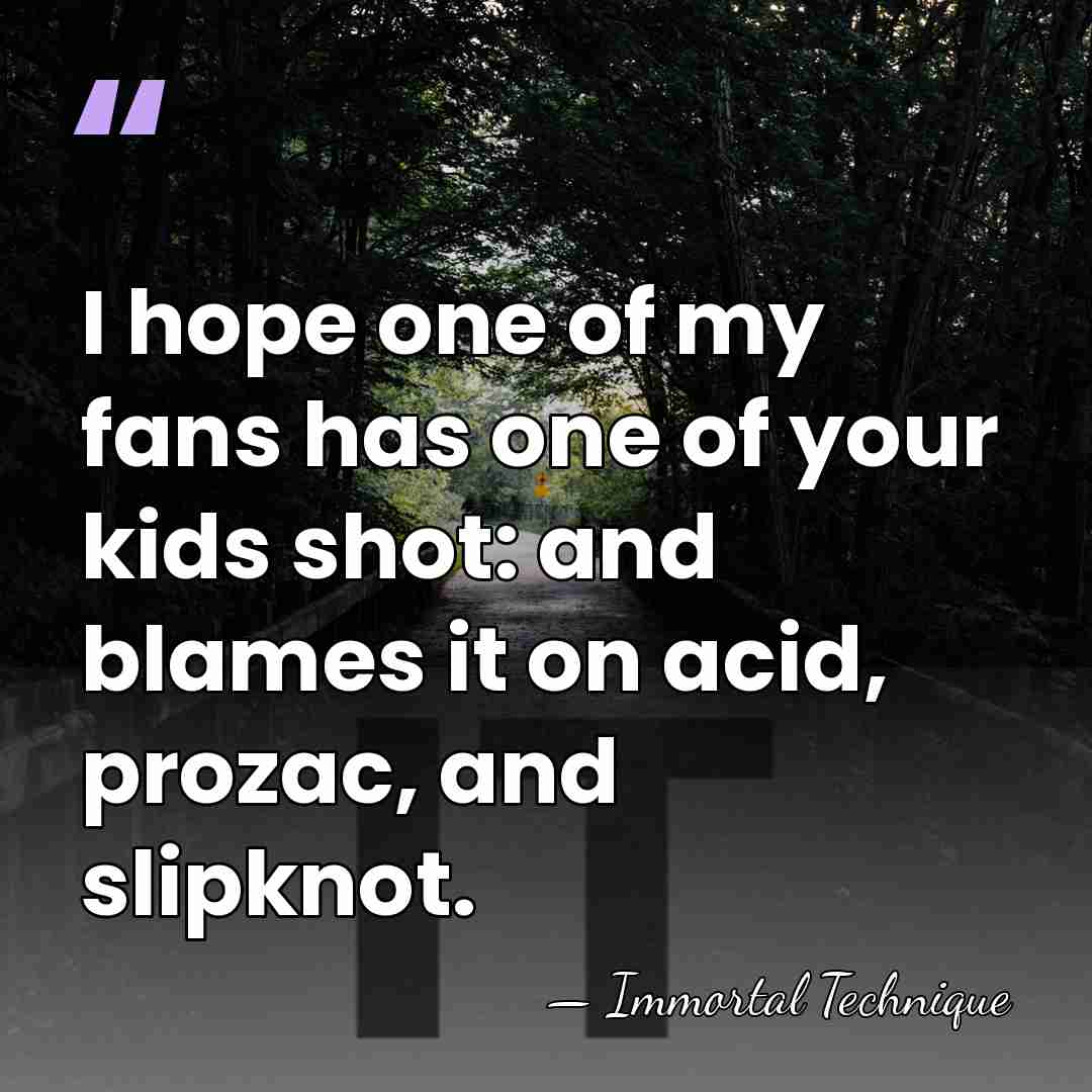 I hope one of my fans has one of your kids shot:&hellip; - Immortal Technique