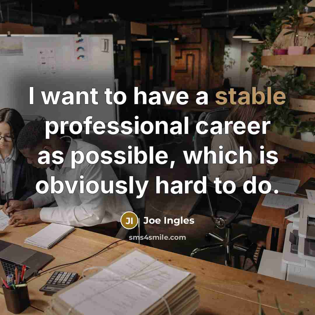 “I want to have a stable professional career as possible,…” quote by Joe Ingles