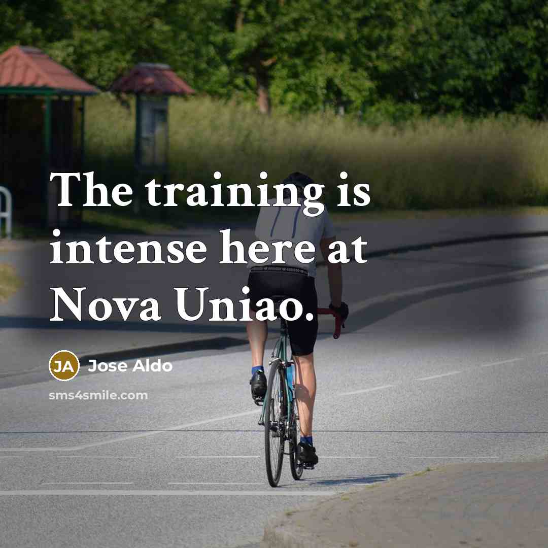 “The training is intense here at Nova Uniao.…” quote by Jose Aldo