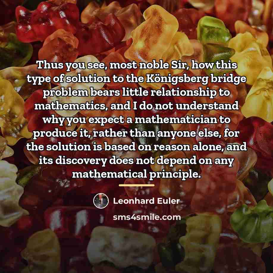 “Thus you see, most noble Sir, how this type of…” quote by Leonhard Euler