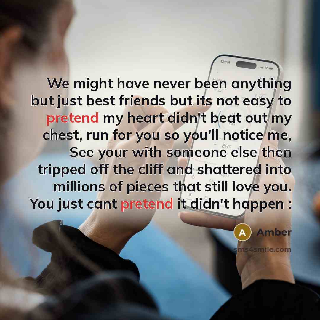 “We might have never been anything but just best friends…” quote by Amber