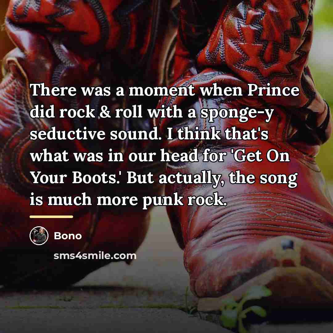 “There was a moment when Prince did rock & roll…” quote by Bono