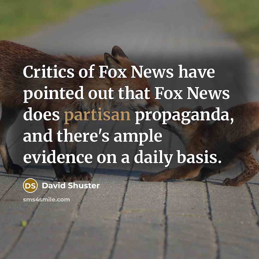 “Critics of Fox News have pointed out that Fox News…” quote by David Shuster