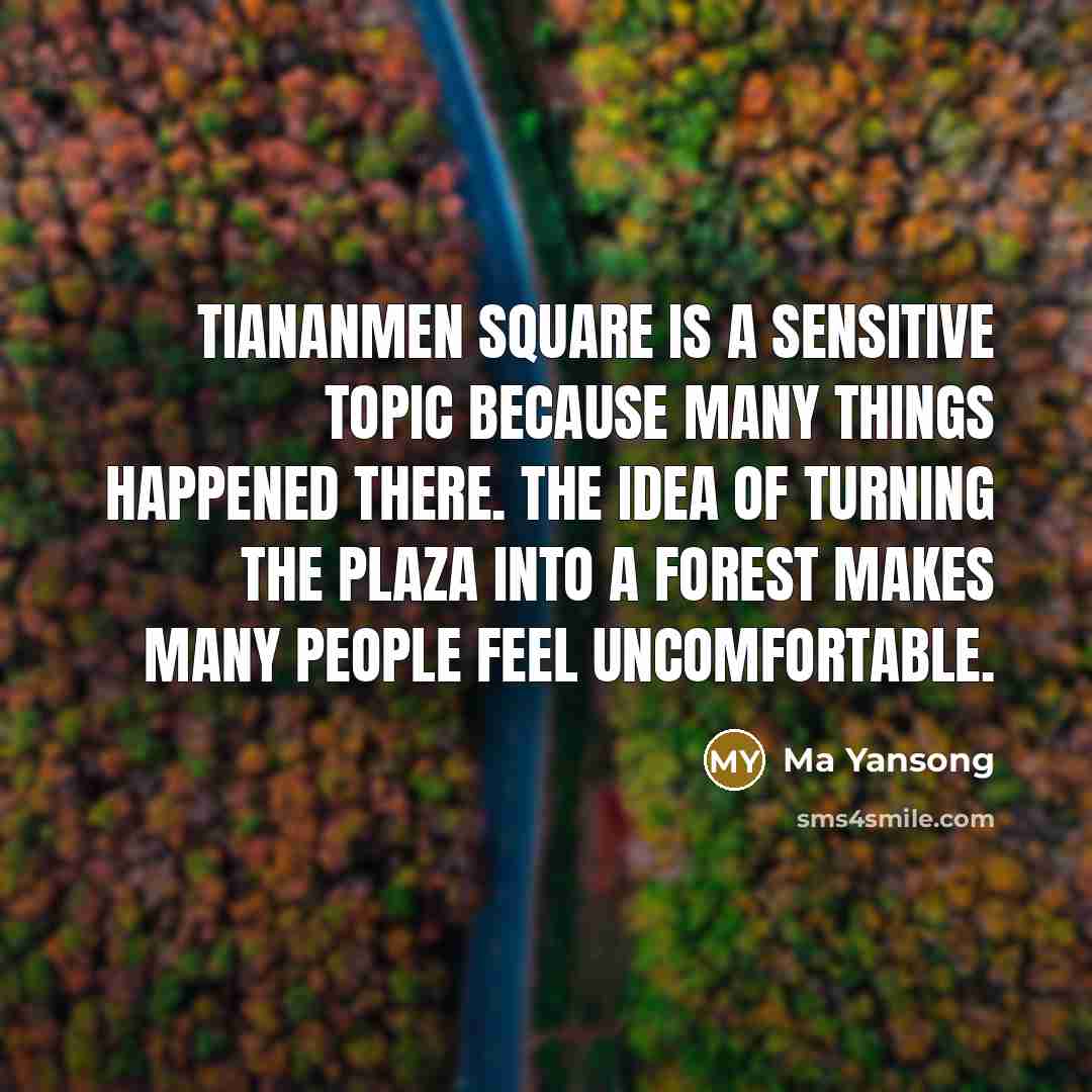 “Tiananmen Square is a sensitive topic because many things happened…” quote by Ma Yansong