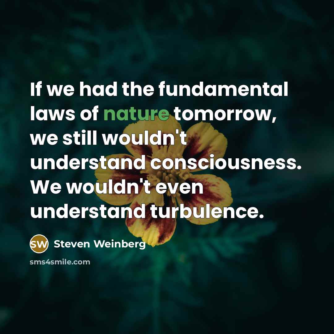 “If we had the fundamental laws of nature tomorrow, we…” quote by Steven Weinberg