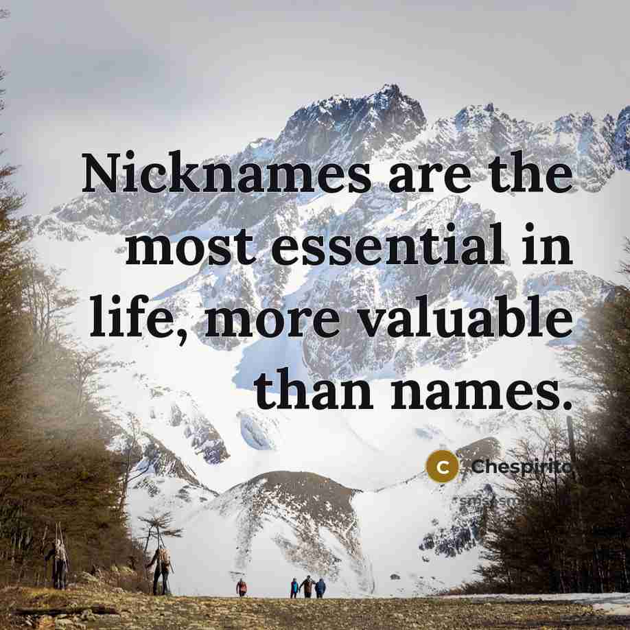 “Nicknames are the most essential in life, more valuable than…” quote by Chespirito