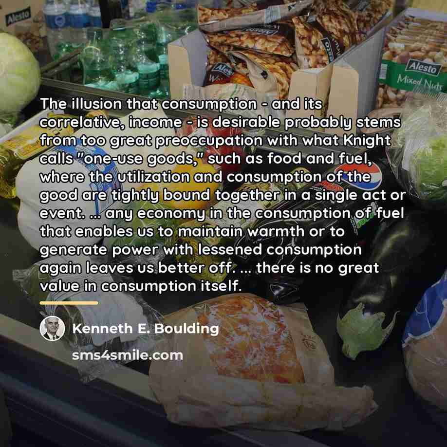 “The illusion that consumption - and its correlative, income -…” quote by Kenneth E. Boulding