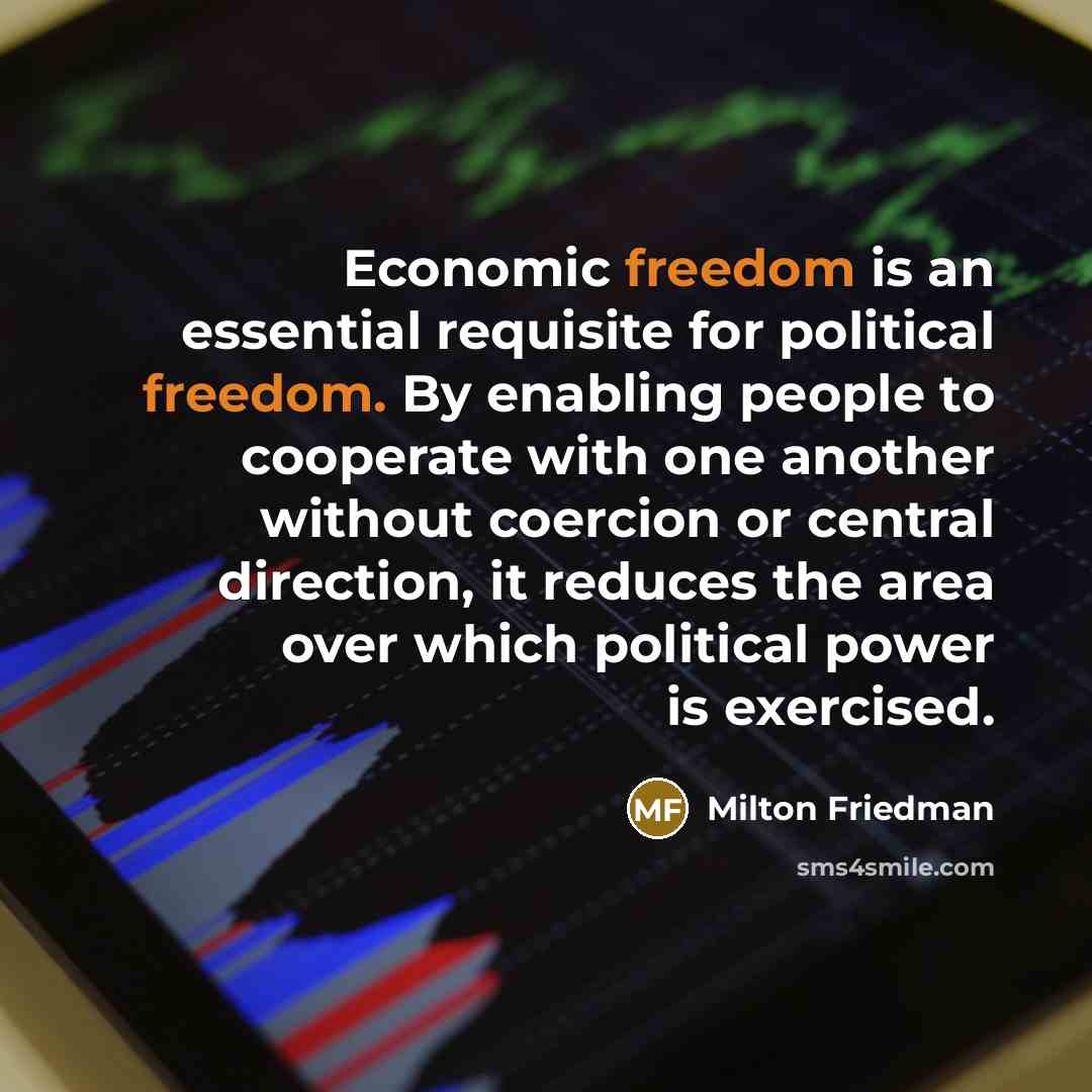“Economic freedom is an essential requisite for political freedom. By…” quote by Milton Friedman