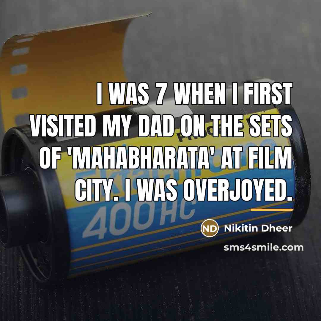 “I was 7 when I first visited my dad on…” quote by Nikitin Dheer