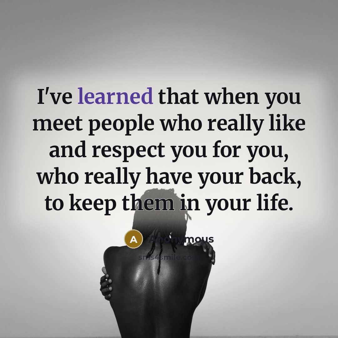 “I've learned that when you meet people who really like…” quote by Anonymous