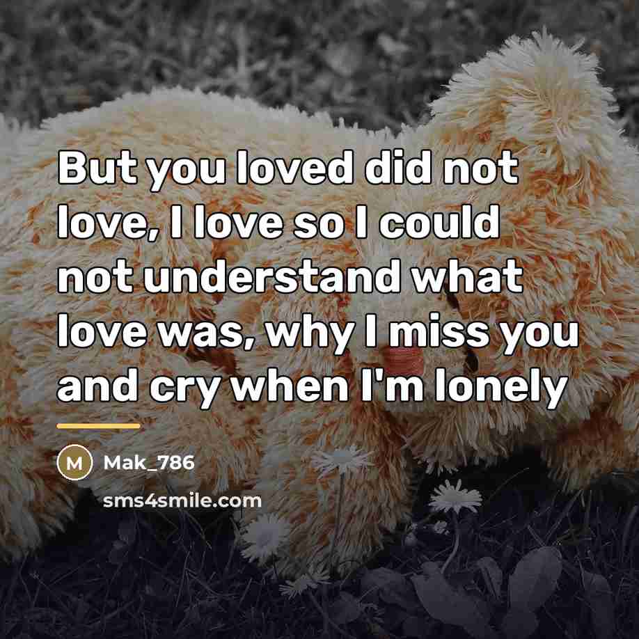 “But you loved did not love, I love so I…” quote by Mak_786