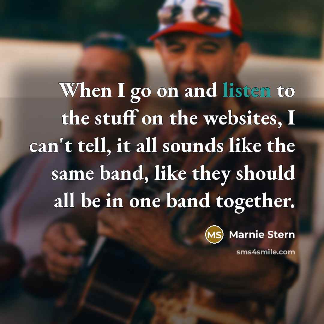 “When I go on and listen to the stuff on…” quote by Marnie Stern