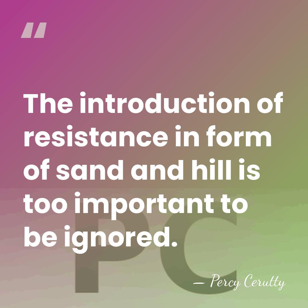 The introduction of resistance in form of sand and hill is too&hellip; - Percy Cerutty
