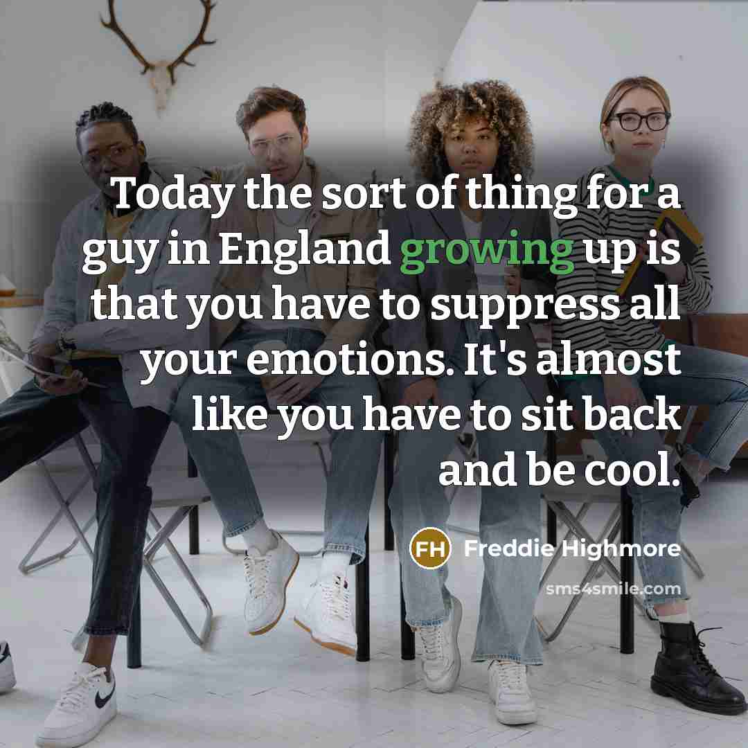 “Today the sort of thing for a guy in England…” quote by Freddie Highmore