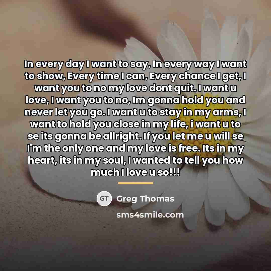 “In every day I want to say, In every way…” quote by Greg Thomas