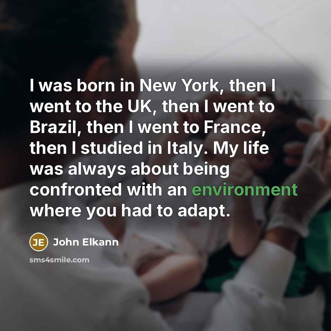 “I was born in New York, then I went to…” quote by John Elkann