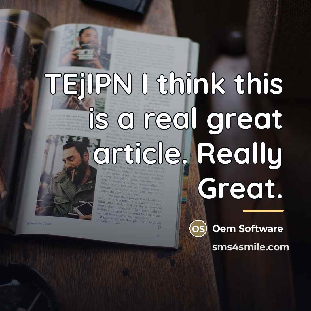 “TEjIPN I think this is a real great article. Really…” quote by Oem Software
