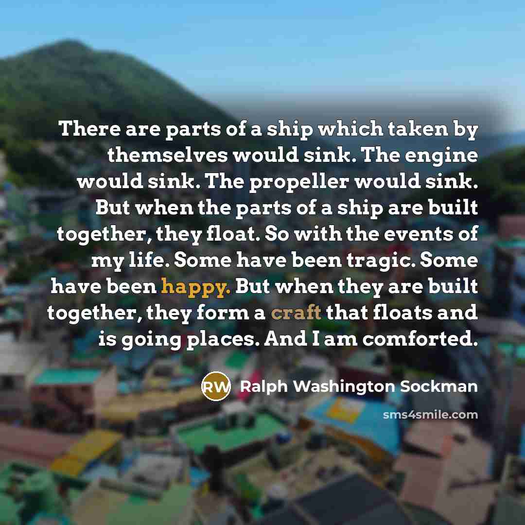 “There are parts of a ship which taken by themselves…” quote by Ralph Washington Sockman