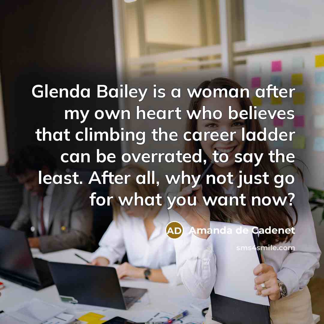 “Glenda Bailey is a woman after my own heart who…” quote by Amanda de Cadenet