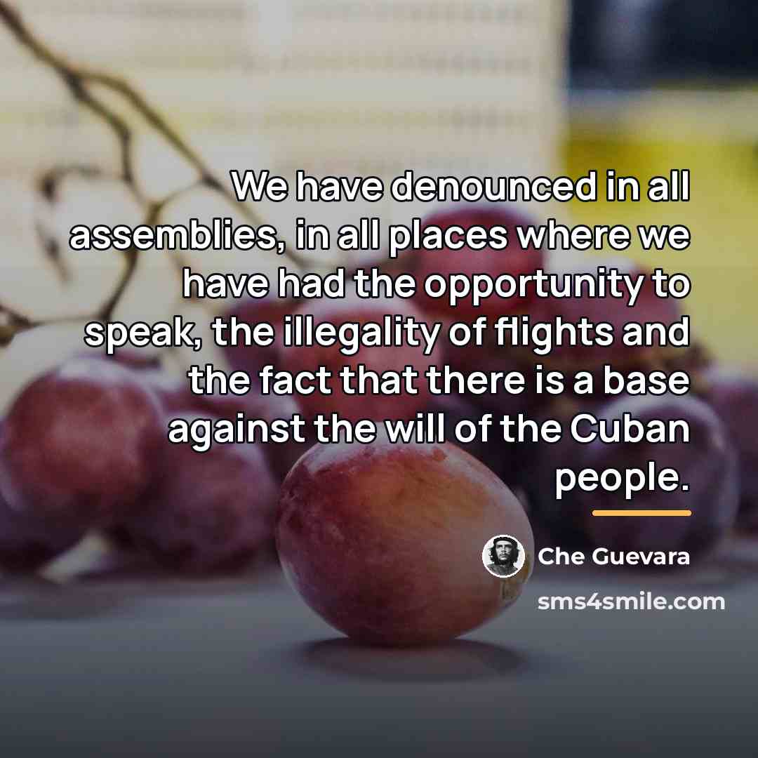 “We have denounced in all assemblies, in all places where…” quote by Che Guevara