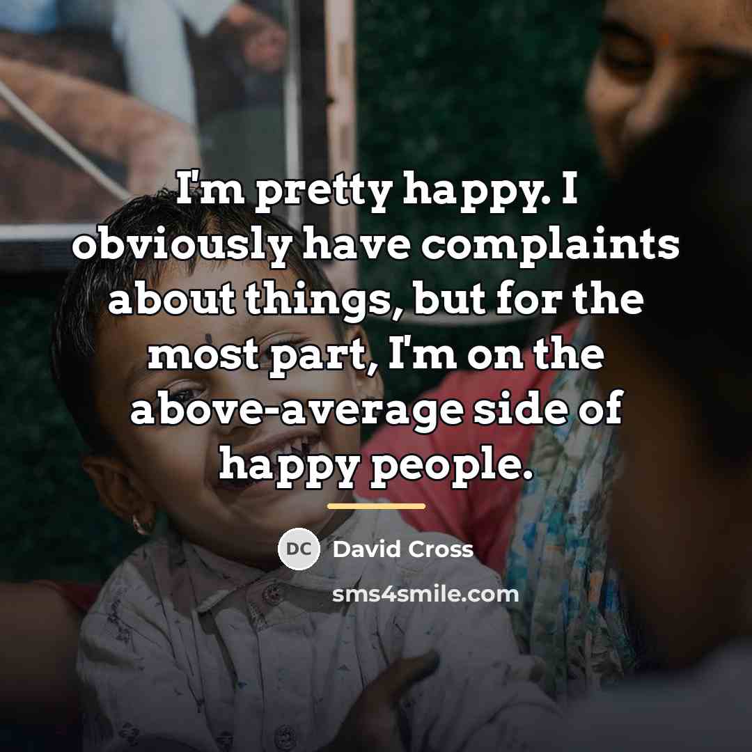 “I'm pretty happy. I obviously have complaints about things, but…” quote by David Cross