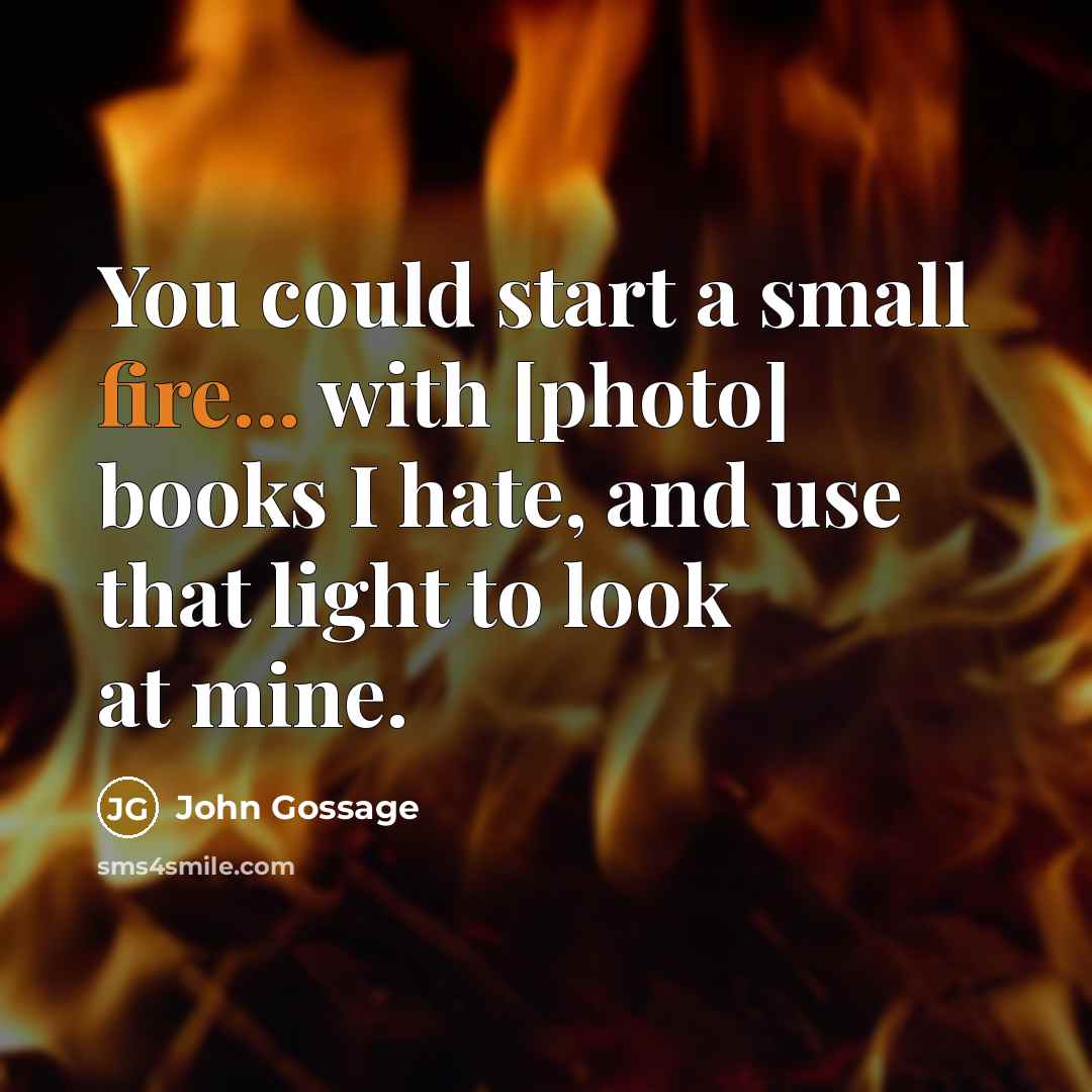 “You could start a small fire... with [photo] books I…” quote by John Gossage