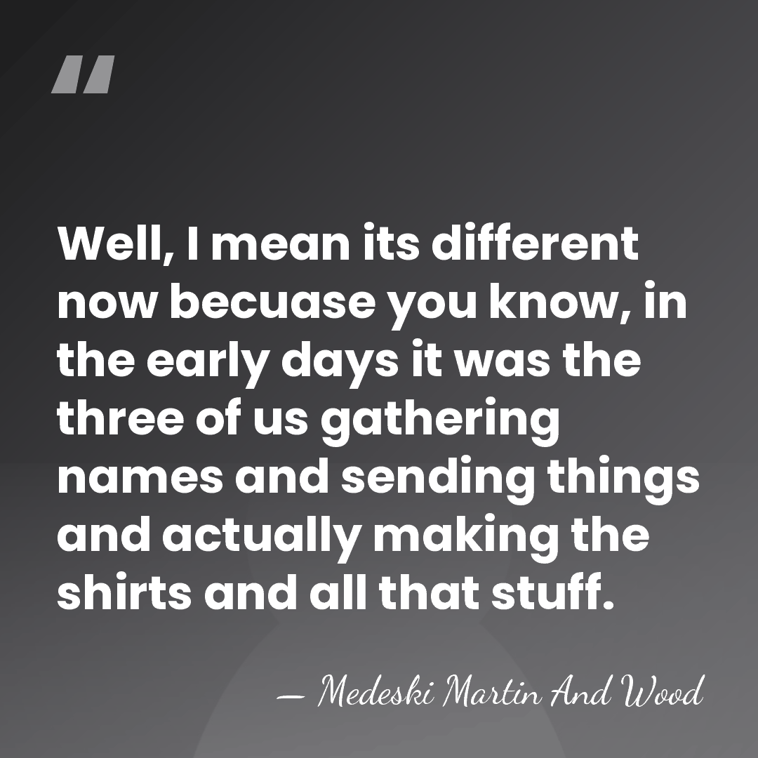 Well, I mean its different now becuase you know, in the early&hellip; - Medeski Martin And Wood