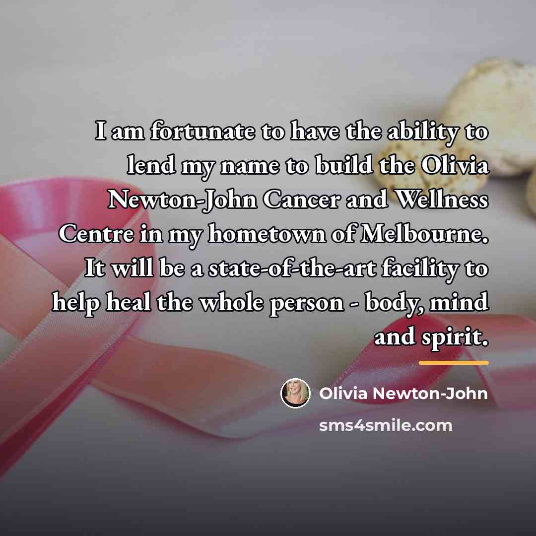 “I am fortunate to have the ability to lend my…” quote by Olivia Newton-John